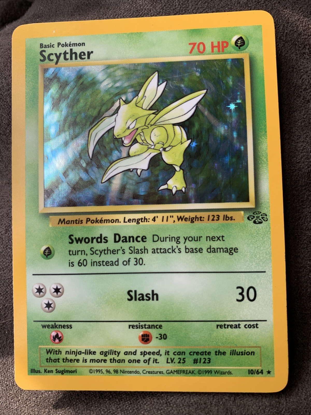 1st Edition HOLOfoil Scyther Pokemon Card - Pokémon Individual Cards