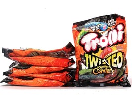 6 Bags Trolli 4 Oz Twisted Sour Brite Crawlers Chewy & Soft Gummi Candy BB 12/22