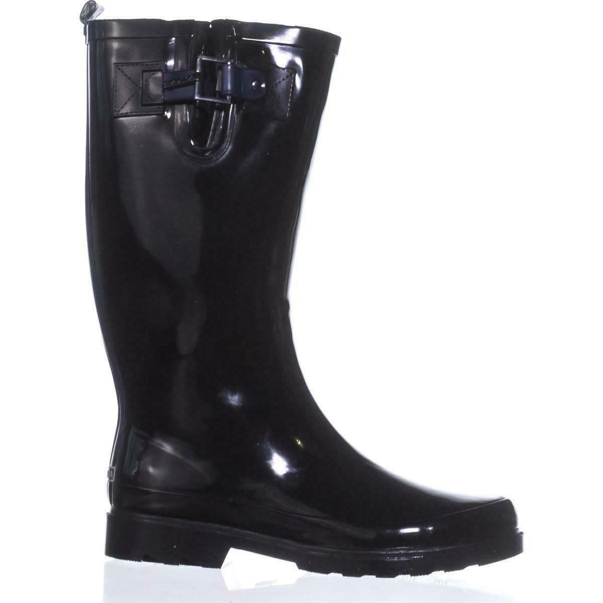 Nautica Finsburt Knee High Rain Boots, Black, 6 US / 36 EU - Boots