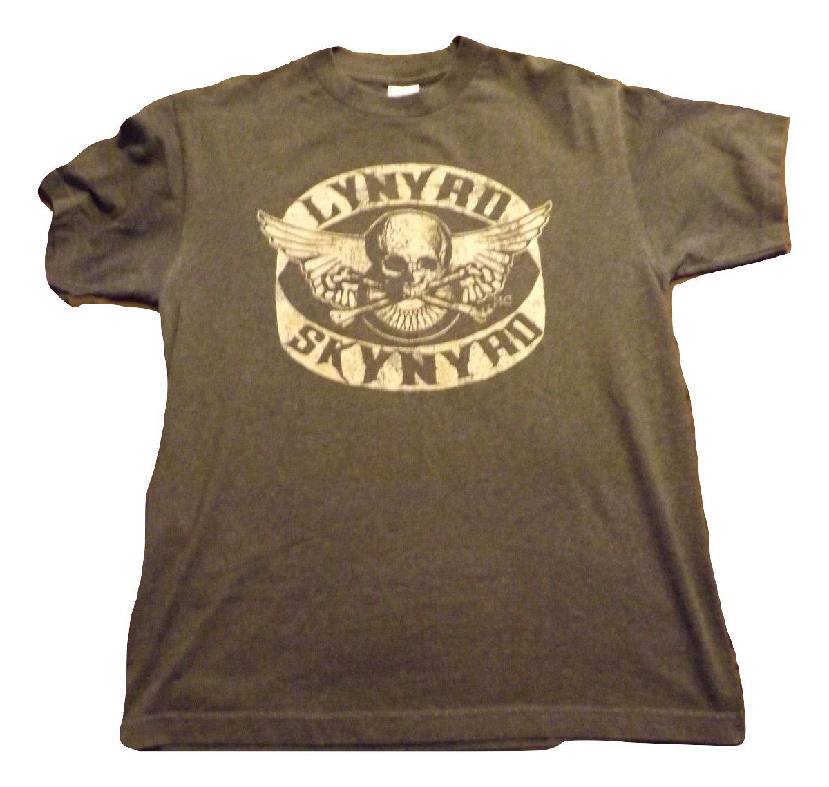 t-shirt, lynyrd skynyrd, skull and cross bones, wings, motorcycle wheel ...