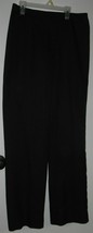 Womens 4 Evan Picone Dark Charcoal Gray almost Black Pinstripe Dress Pants - $8.91