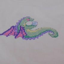 Colorful Dragon Stitch a Shirt Completed on Long Sleeve Size Small Kids Shirt - $14.52