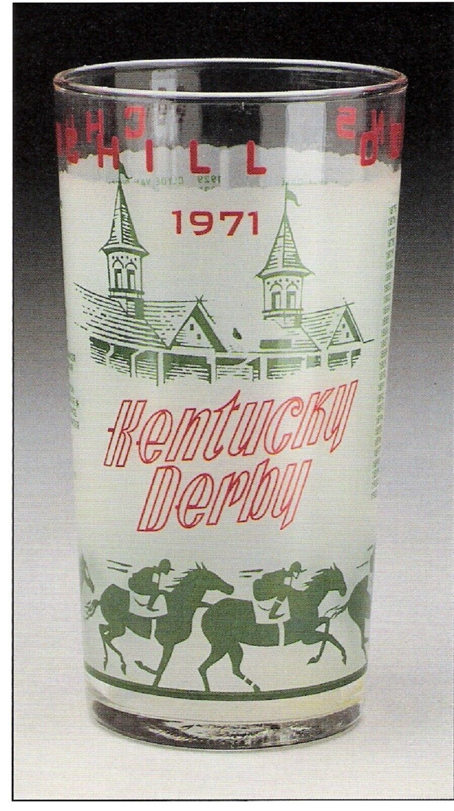 1971 97th Kentucky Derby Glass in MINT Condition CANONERO II