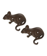 Accent Plus Cast Iron Mouse Wall Hooks - Set of 2 - $30.36