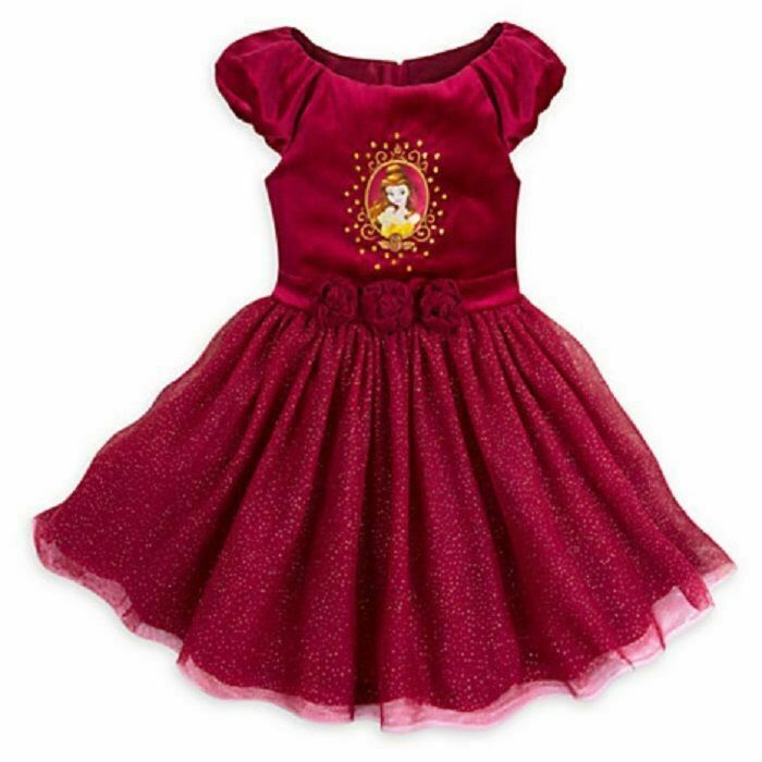 Disney Minnie Mouse Baby Girl Black Dress Christmas Birthday Glitter Tutu 4T NWT