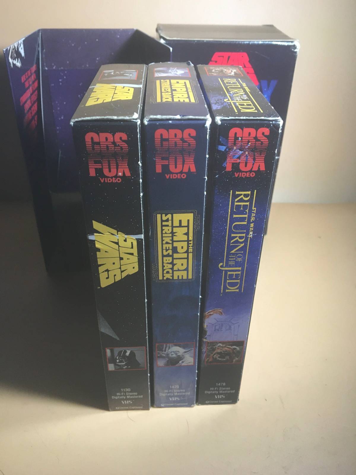 Vintage Star Wars VHS Trilogy 1990 VCR Box Set CBS Tapes Collections