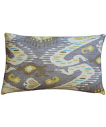Solo Gray Ikat Throw Pillow 12x20, with Polyfill Insert - $49.95