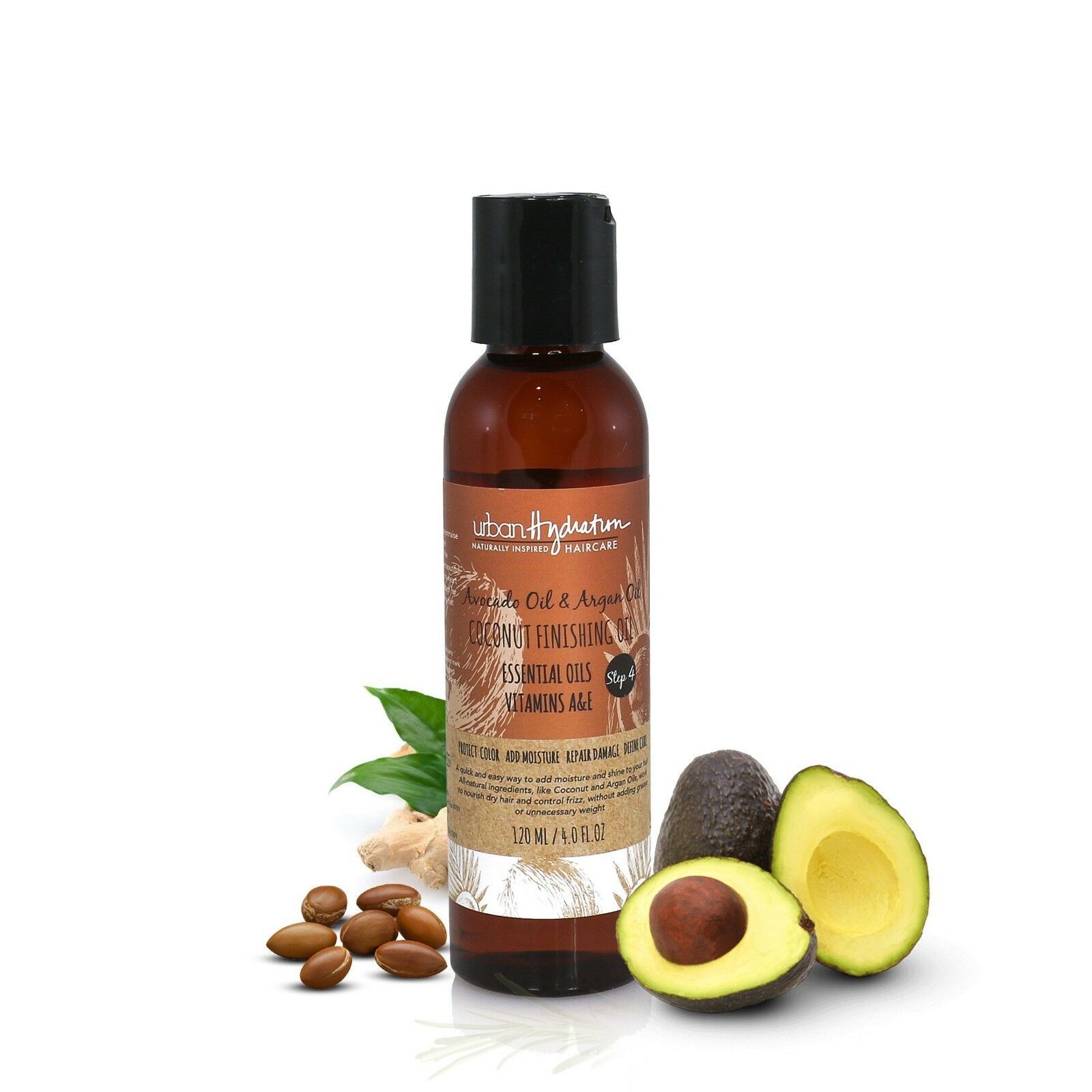 Urban Hydration Avocado & Argan Oil Coconut Finishing Oil for Damaged Hair 4oz Serum & Oils