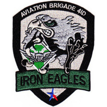 Official License Army Aviation Brigade 4th Infantry Division Patch Iron - $13.85