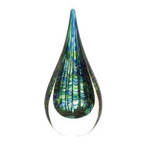 Peacock Inspired Art Glass Sculpture - $57.26