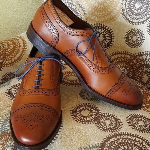 NEW Handmade Mens Brown brogue shoes, Men Oxford formal shoes, Men dress shoes