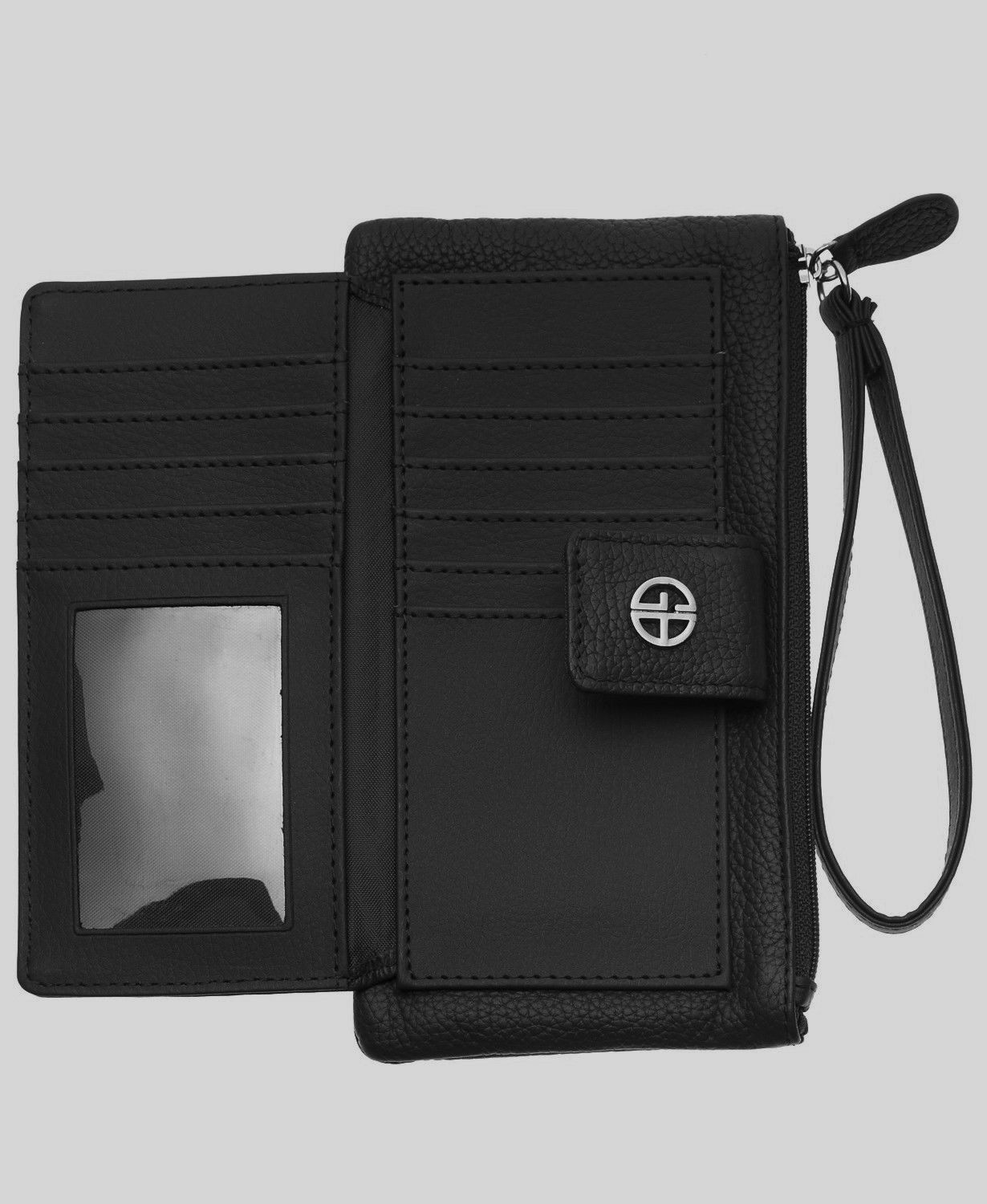 New Women's Giani Bernini Black Pebble Leather Softy Grab and Go