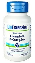 4 PACK Life Extension BioActive Complete B-Complex 4 month supply vitamin B image 2