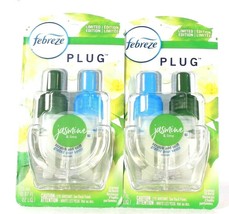 2 Count Febreze Plug 0.87 Oz Limited Edition Jasmine & Lime Scented Oil Refill