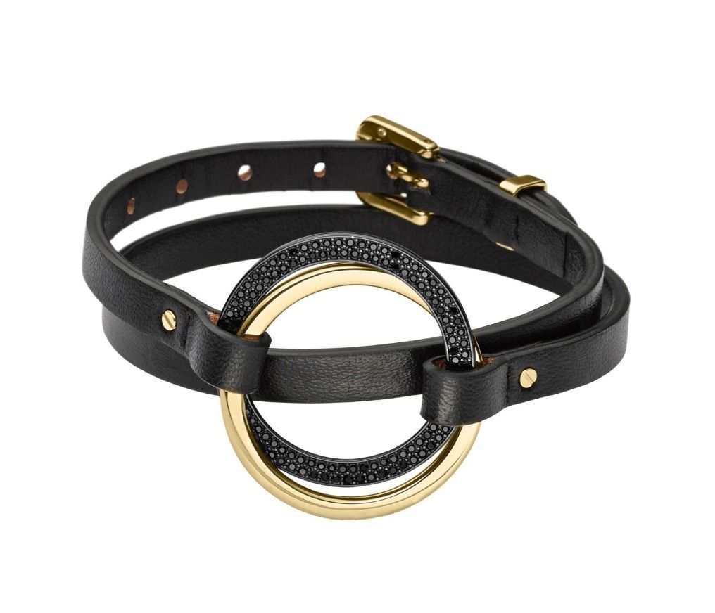 Michael Kors Mkj4079 Black Pave Leather Wrap And Similar Items Michael Kors Mkj4079 Black Pave Leather Wrap And Similar Items
