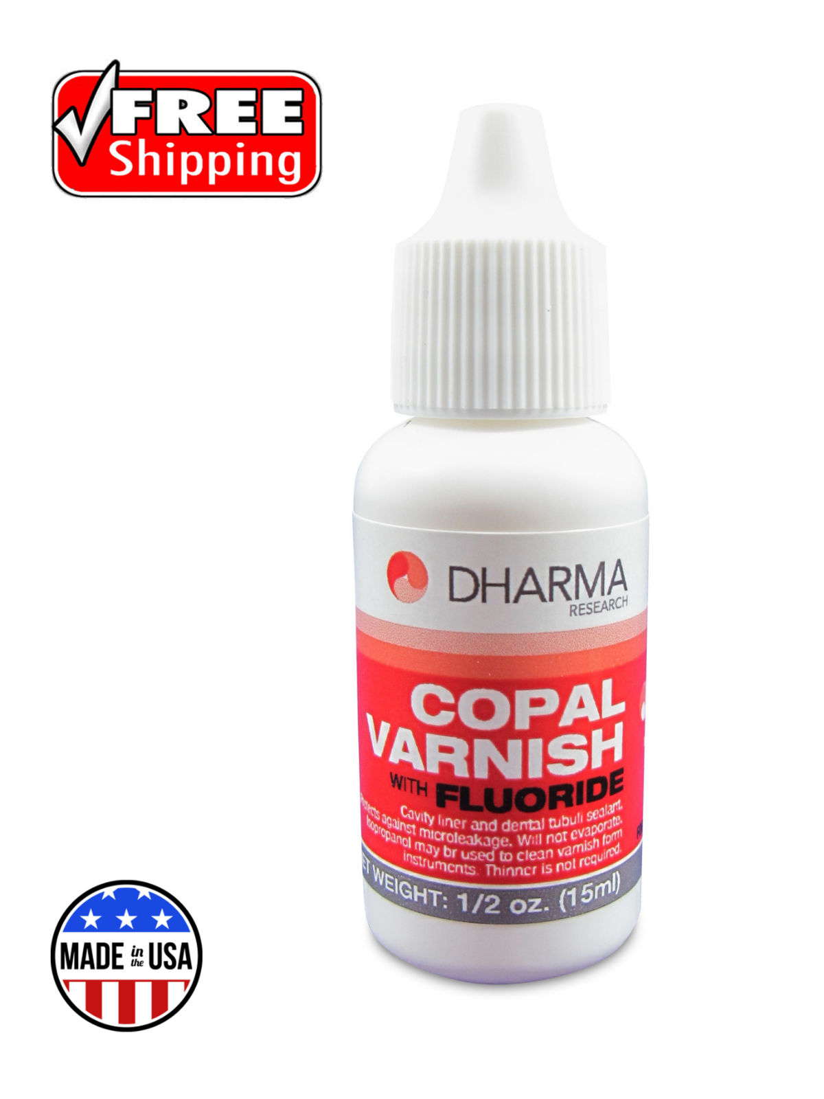 Dharma COPAL Cavity Varnish w/Fuoride Chloroform free formula Dental