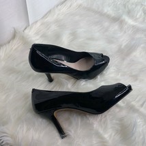 Vince Camuto Womens Sz 6.5 B Patent Leather Heels Peep Toe Shoes 3" Heel - $27.76