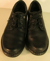Eastlands Amore Black Leather Clog lace On Shoes Women Work Casual 7M - $32.56