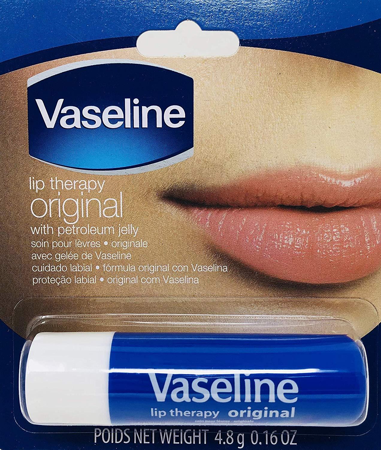 Vaseline Lip Therapy Original Lip Balm W/ Petroleum Jelly 0.16 Oz