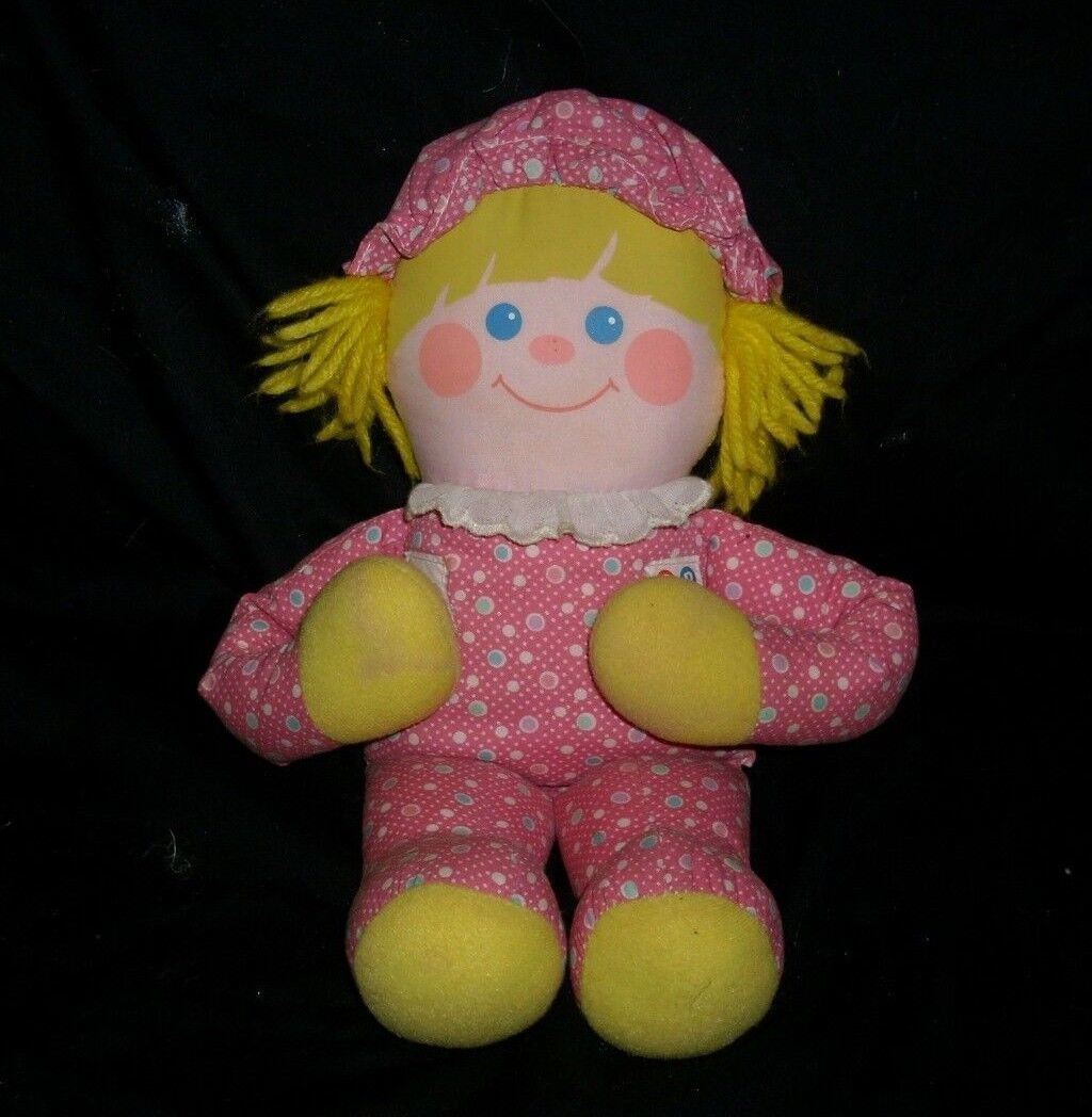 VINTAGE FISHER PRICE CRIB FRIEND 1984 RATTLE PLUSH STUFFED ANIMAL GIRL
