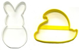 Chick And Bunny Marshmallow Peeps Easter Set Of 2 Cookie Cutters USA PR1549 - $3.99