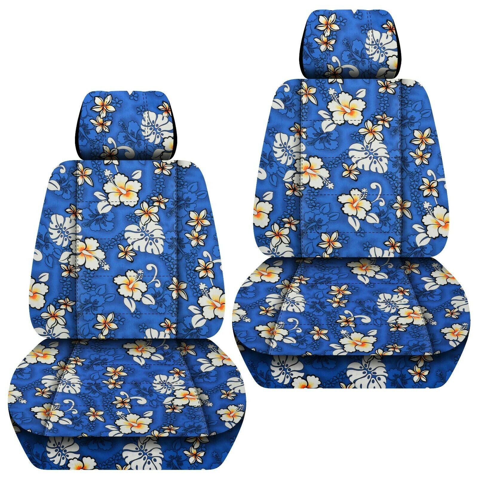 Front set car seat covers fits Chevy Volt 20112019 hawaill blue flower