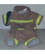 Build A Bear  Rubberized Firefighter Suit Fireman Outfit Clothes Tan hose - $12.86