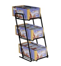 BLACK - Countertop 3 Tier Slant Back Snacks, Gum, and Candy Box Display ... - $29.69