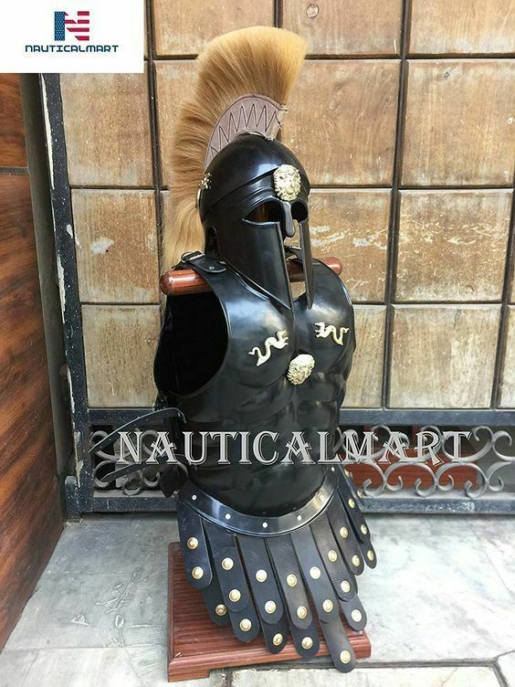 Copper Antique Medieval Ancient War Costume Armour Roman Greek Corinthian Helmet 