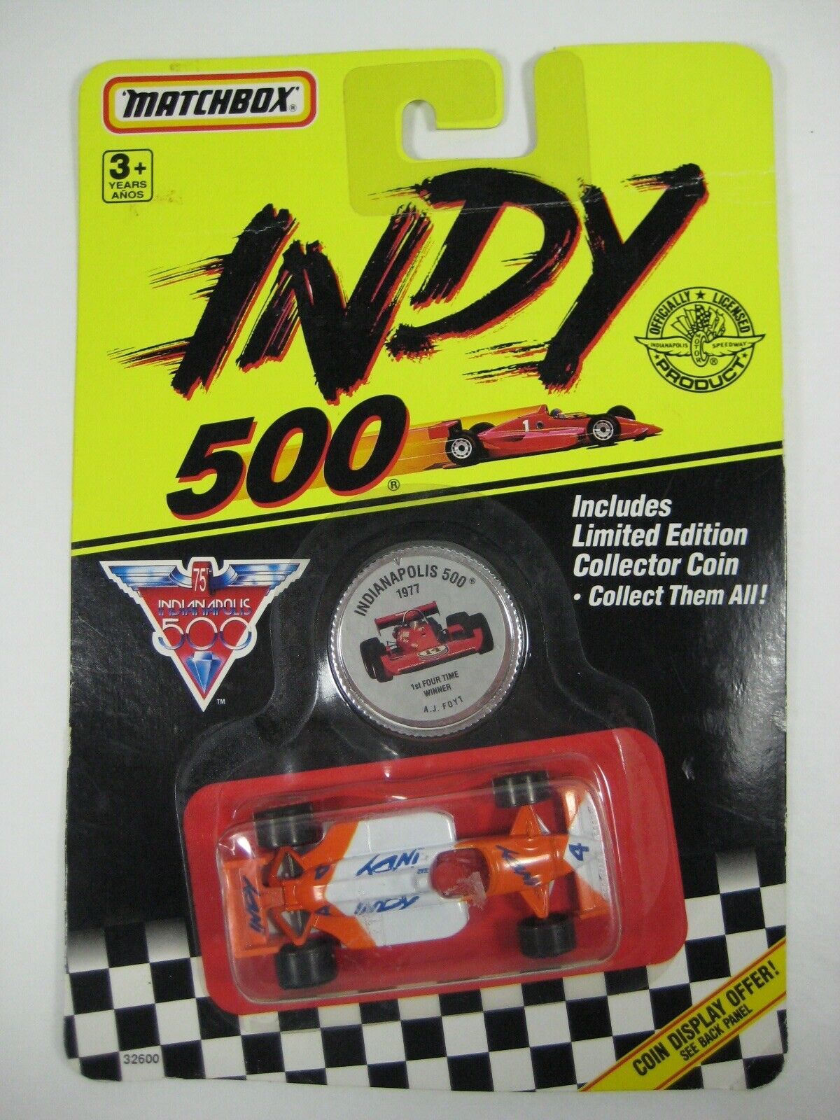 Matchbox INDY 500 Diecast Car A J FOYT 1977 w/Ltd Edition Collector ...