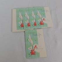 Lot of 5 Vintage American Greetings Thank You Cards Quill Ink Feather En... - $9.75