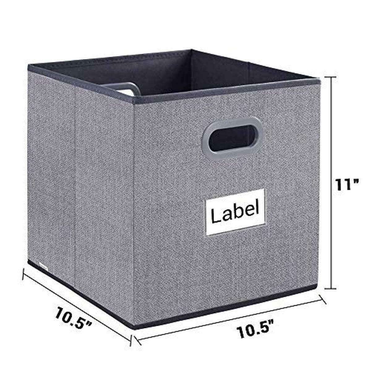 Foldable Cloth Storage Bins, 11x11 Fabric Cube Storage Baskets Containers, Close Storage Bins