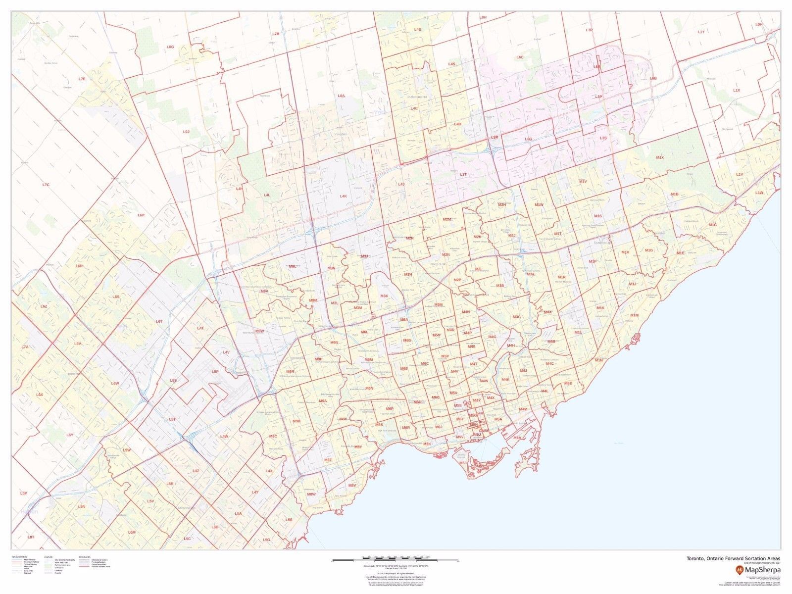 postal code map toronto Toronto Ontario Postal Code Fsa Laminated And 47 Similar Items postal code map toronto