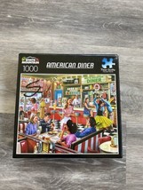 White Mountain 1000 Piece Jigsaw Puzzle - American 50'S Diner - Complete - $8.95