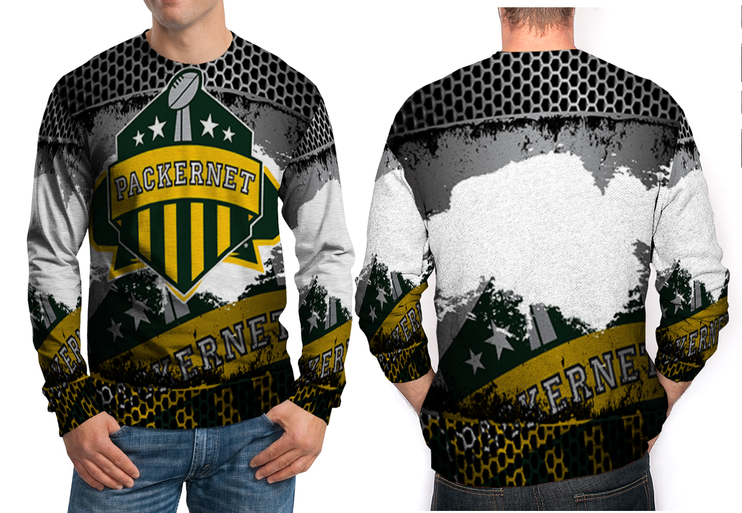 Green Bay Packer Sweatshirt Fullprint For Men Hoodies