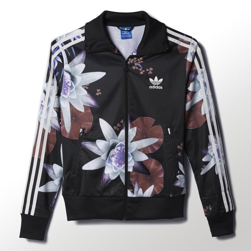 adidas originals floral print track jacket