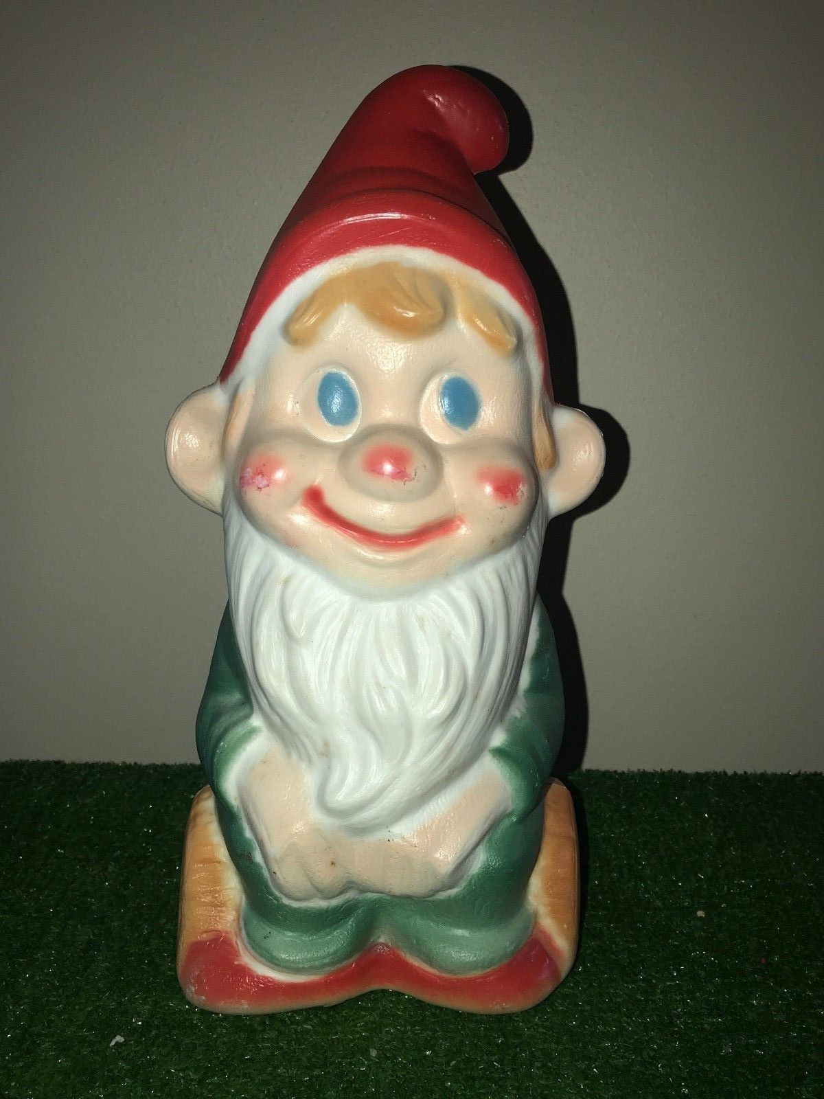 Rare Vintage 13" Christmas Elf Lighted Blow Mold Made by Dapol