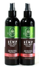2 Bottles Serenata 8 Oz Premium Natural Hemp Seed Oil Sugar Plum Fairy Body Mist