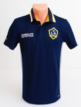 Adidas ClimaLite MLS LA Galaxy Blue Short Sleeve Polo Shirt Men's NWT - $59.99