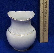 Vintage White Porcelain w/ Gold Trim Vase Pitcher Admiral VP Co Gold Trim - $9.40