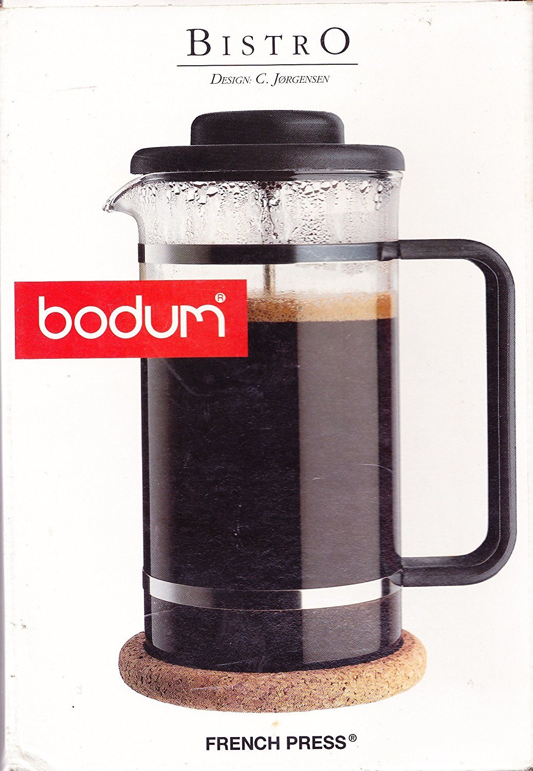 BODUM BISTRO FRENCE PRESS COFFEE MAKER 8 CUPS SILVER MADE IN