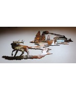 Elk Mountain Cabin Scene Metal Wall Decor - Copper  Plated- 23&quot; x 16&quot; - $54.43