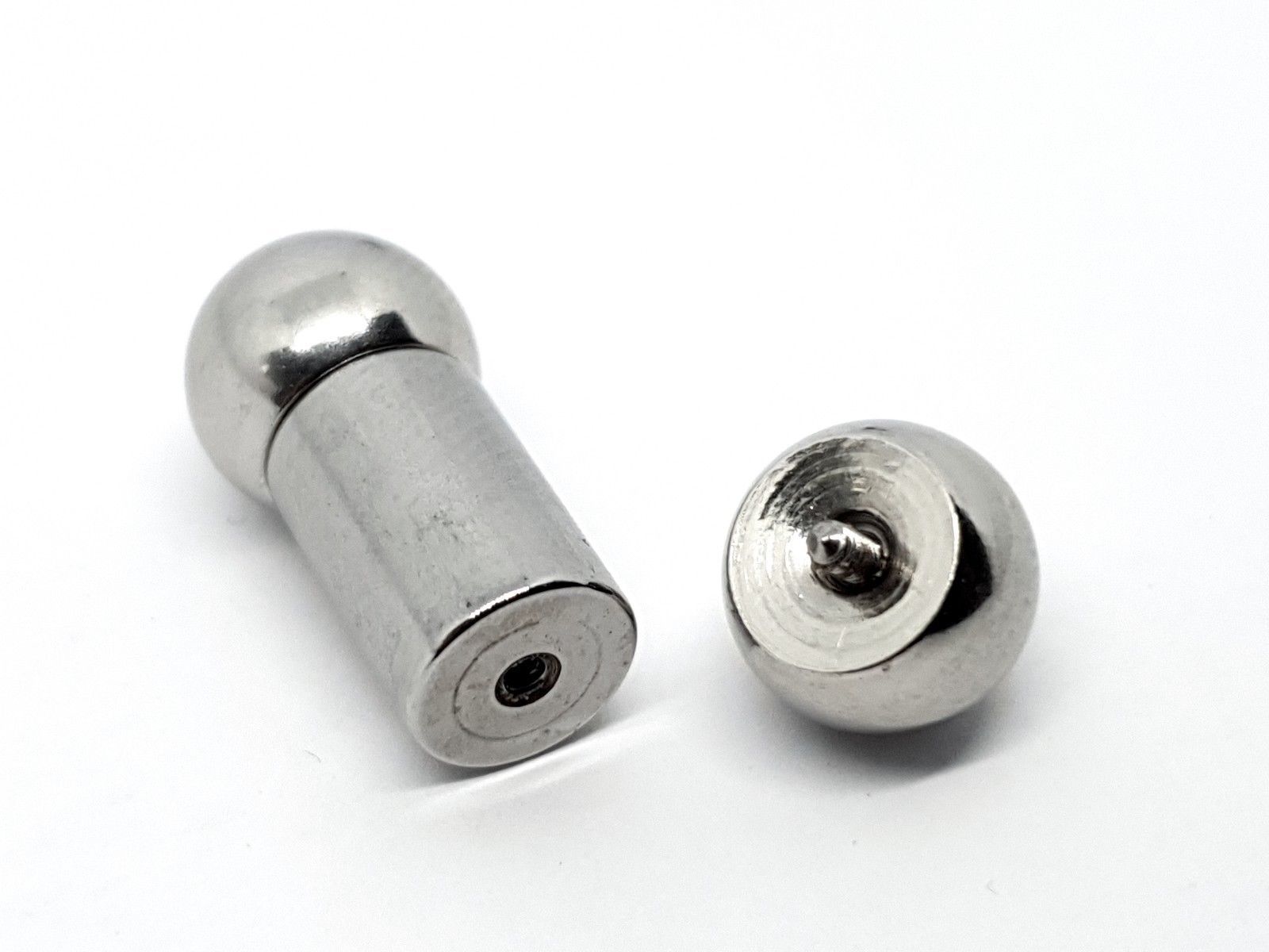 Large Barbell Piercing Bar Heavy Gauge Titanium 0g (8mm) 10mm Ball mm