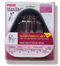 RCA Brand Home Theater Audio/Video Cables 6 FT Red/White/Yellow T06AV