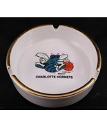 Vintage NBA CHARLOTTE HORNETS 4.25&quot; Ceramic Ashtray Rare w/ Gold Trim - $21.78