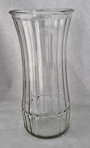Indiana Hoosier Glass Vase Flared Lip Ribbed Clear Mid Century 4089 C 2B Vtg - $26.72