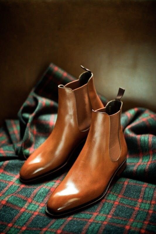 New Handmade Men Tan Boots, Chelsea Boot For Men, Men Dress Formal Men Boot 201