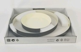 IKEA Glittrig Candle Dish Set of 3 Ivory Black New Decor 7" 10.5" 14" - $30.96