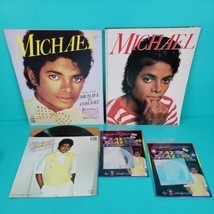 Vintage Bundle Lot of 1984 Michael Jackson Tour Memorabilia, Books, Stic... - $29.95