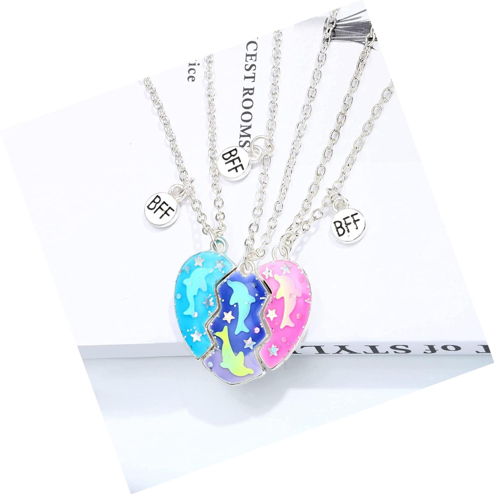 Friendship Necklace Best Friend Necklace For 3 Girls - Necklaces & Pendants